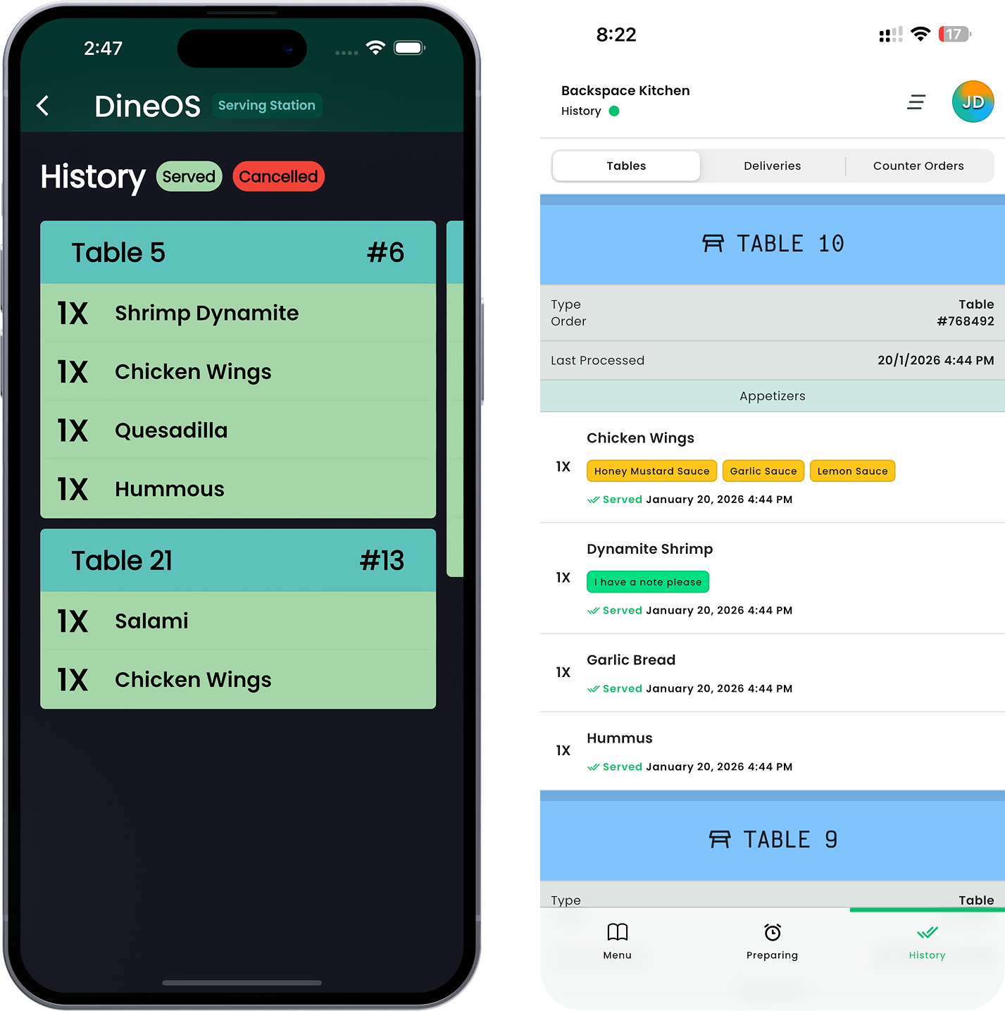 DineOS Redesign